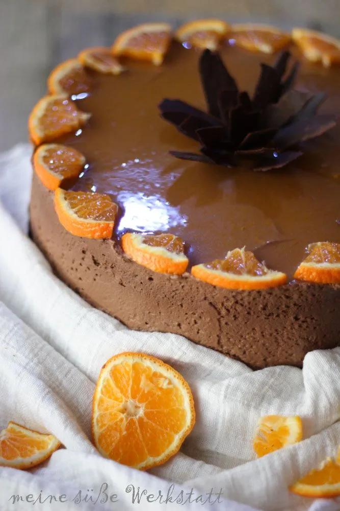 Torte mit Mandarinencreme und Schokoladencreme - http://www ...