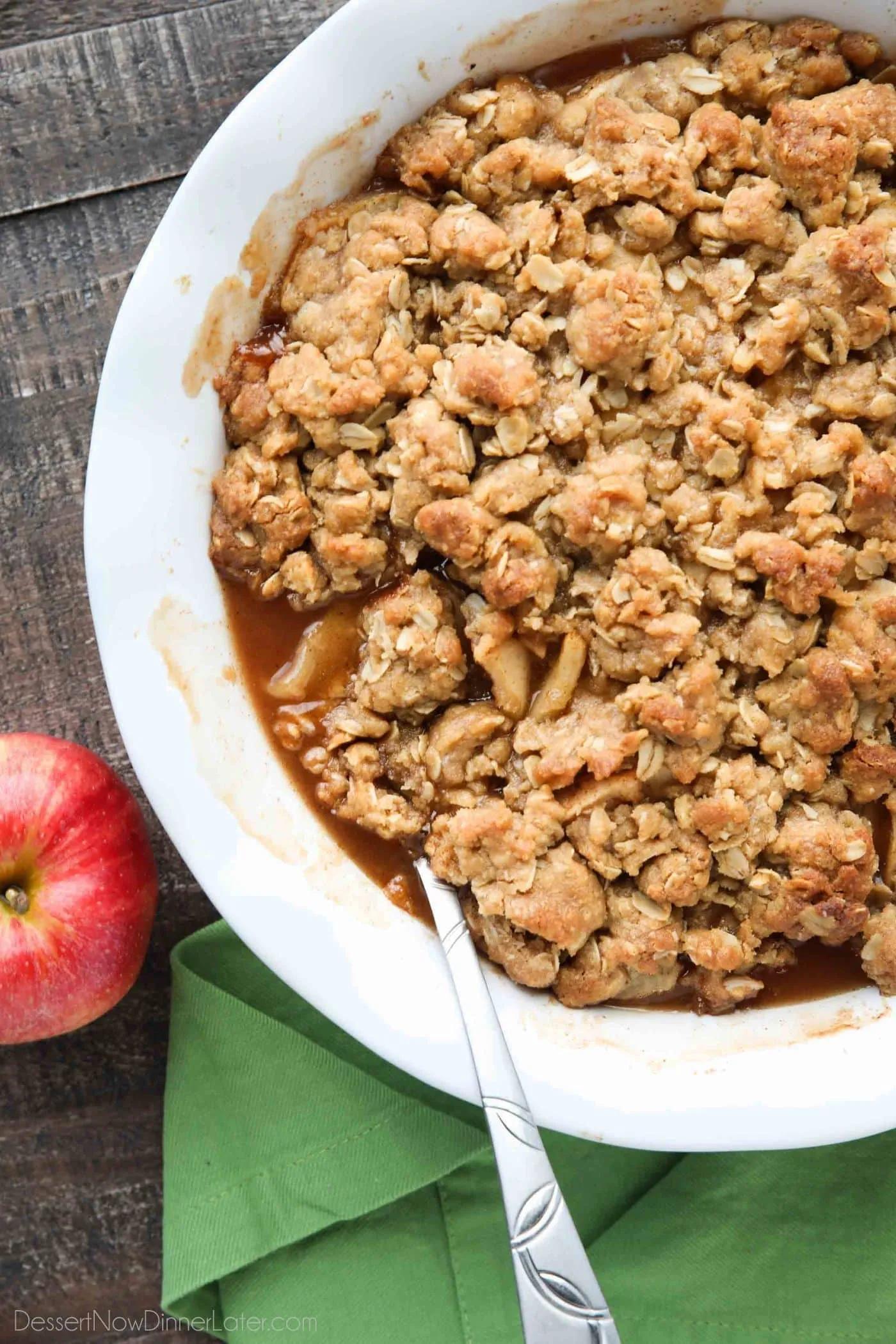 Apple Crisp Recipe (aka Apple Crumble) | Dessert Now Dinner Later
