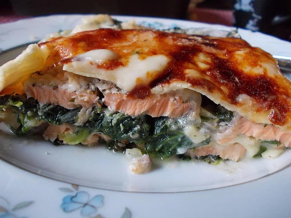 Leichte Spinat-Lachs-Lasagne von Chrissi09 | Chefkoch