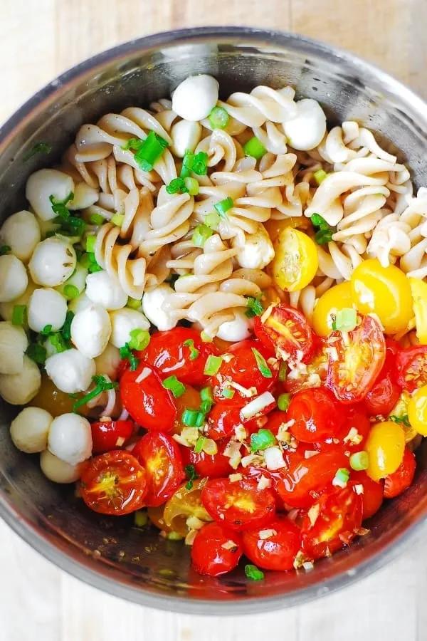 tomato basil pasta with fresh mozzarella recipe