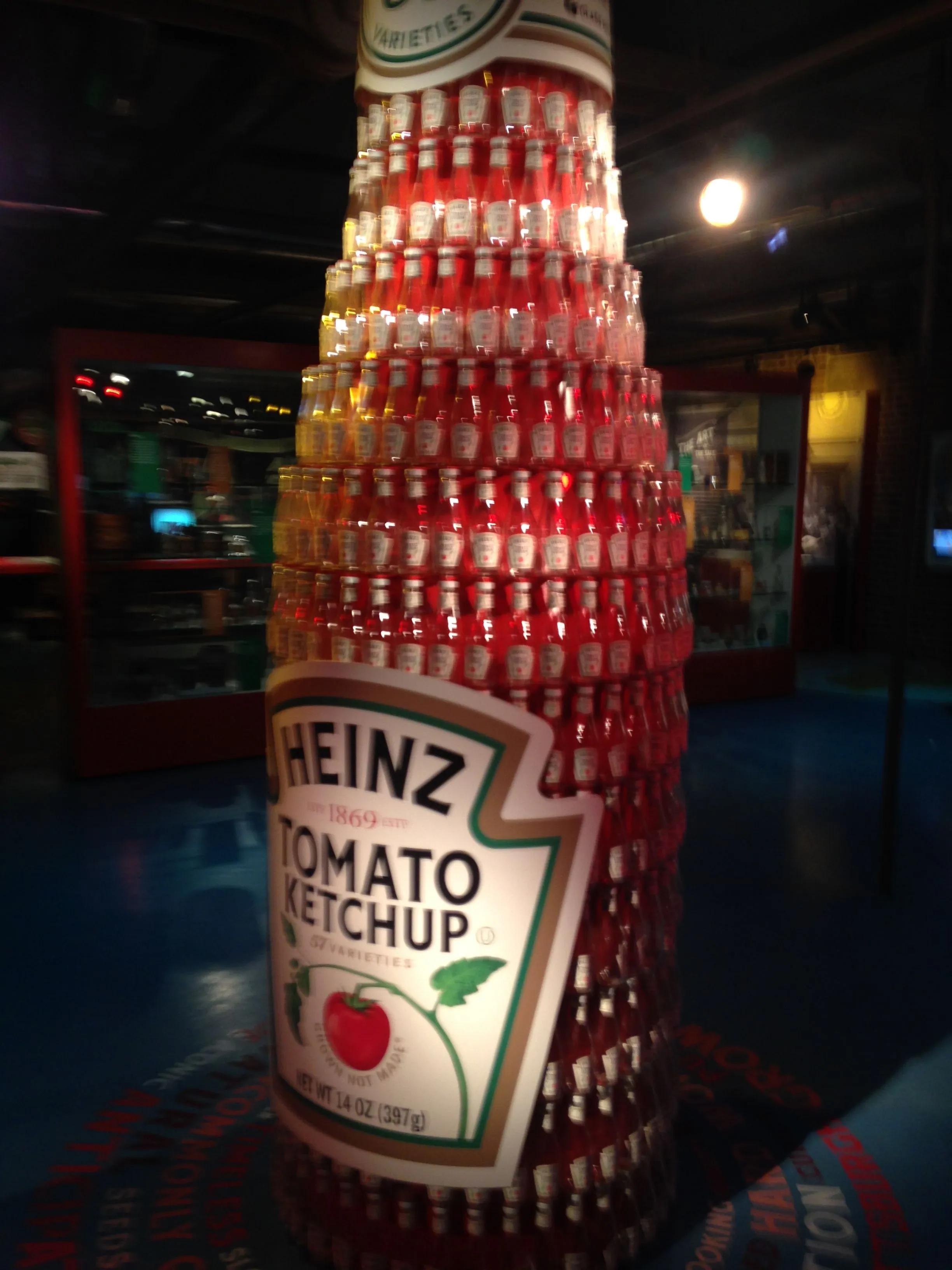 Giant Heinz Ketchup bottle made from Heinz Ketchup bottles - Heinz ...