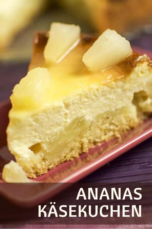 Ingwer-Ananas-Cheesecake. Ein würziger Käsekuchen, wunderbar cremig mit ...