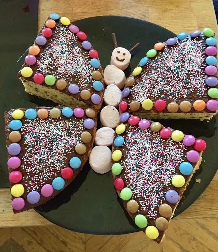 Gâteau papillon #apfelrosenmuffins Gâteau papillon | Kinder kuchen ...