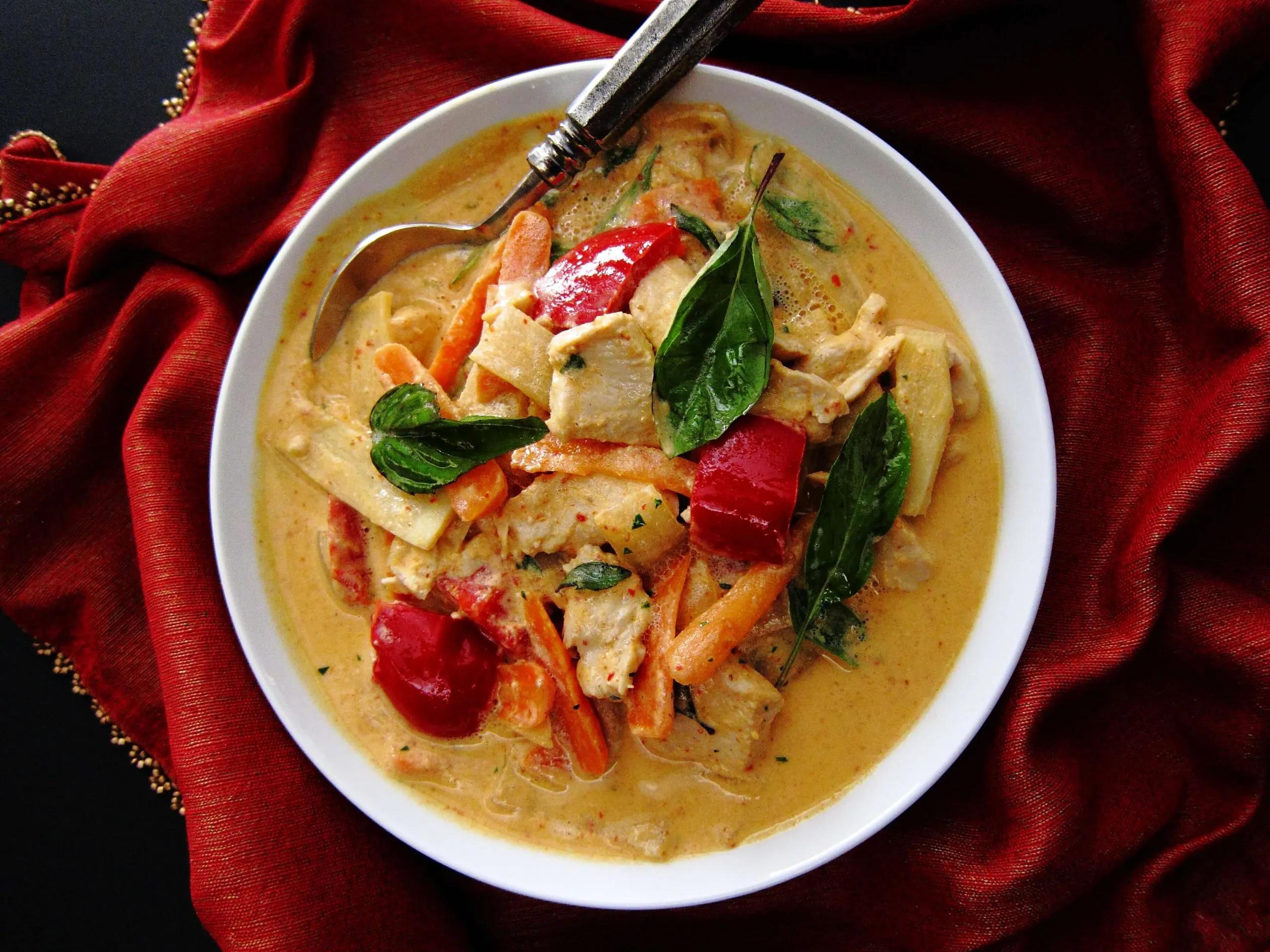 Instant Pot Thai Red Curry with Chicken - Paint The Kitchen Red