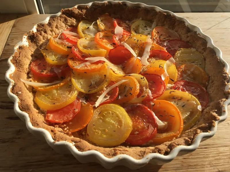 Tarte à la tomate et moutarde (Tomaten-Senf-Tarte) - Typisch Französisch!