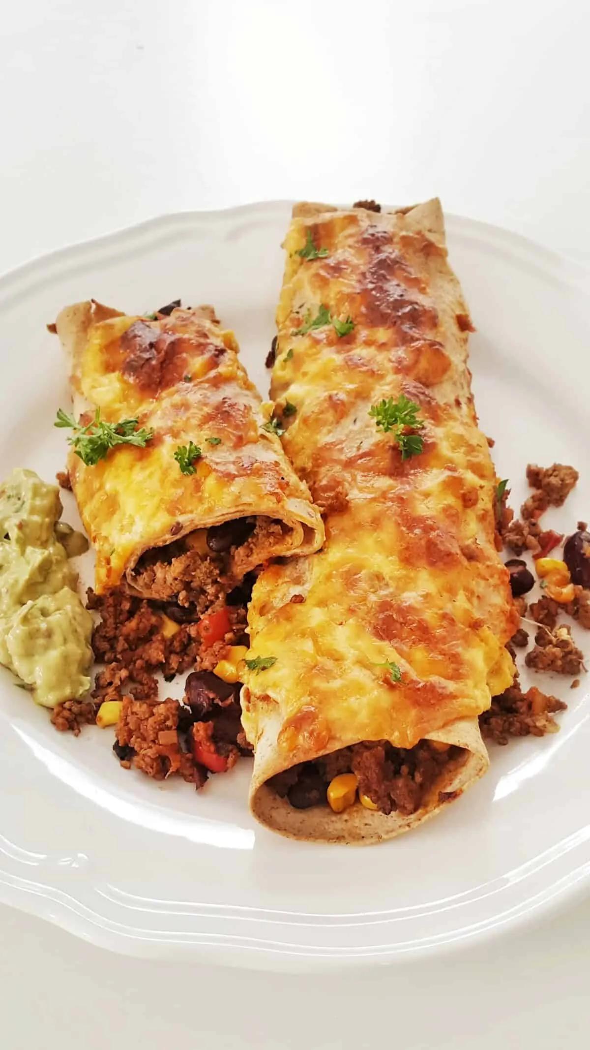 Enchiladas mit Hackfleisch gefüllt und überbacken - einfachesheimwerken