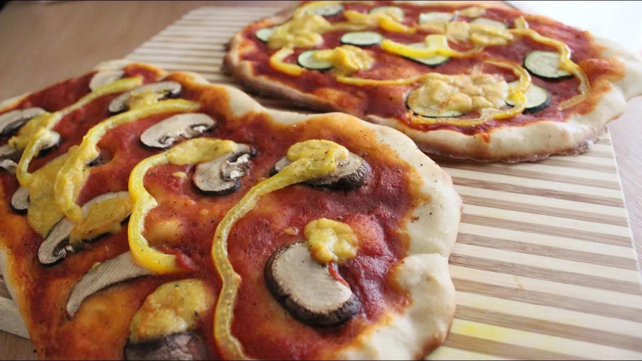 vegane Pizza ~ Rezept für Hefeteig - YouTube
