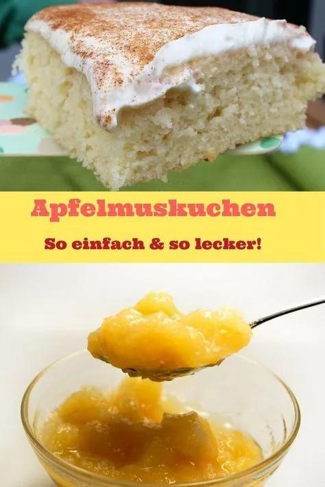 Apfelkuchen für Faule: Süßes vom Blech, mit Apfelmus - Mama und die ...