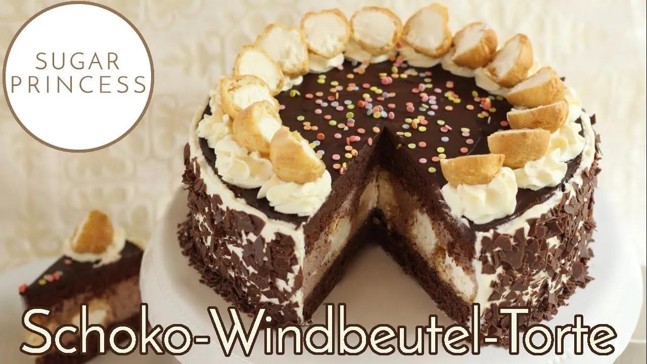 Traumhaft leckere Schoko-Windbeutel-Torte | Rezept von Sugarprincess ...