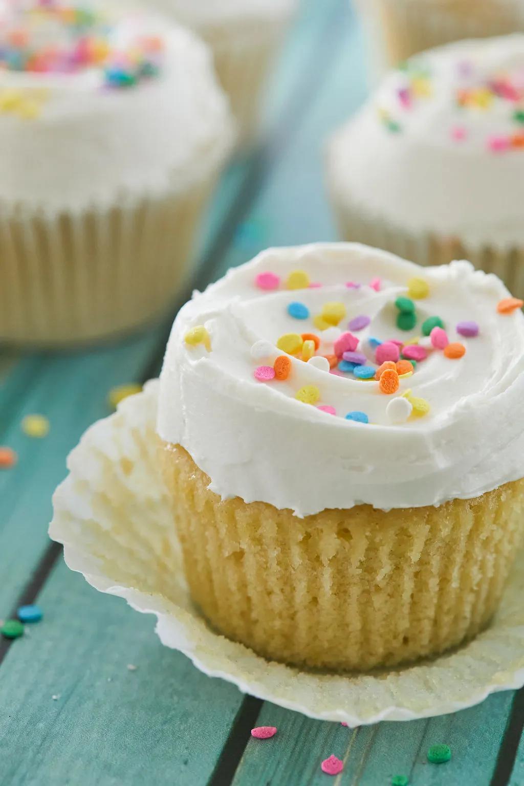 Homemade Vanilla Cupcakes with Buttercream Frosting - Varsha&amp;#39;s Recipes