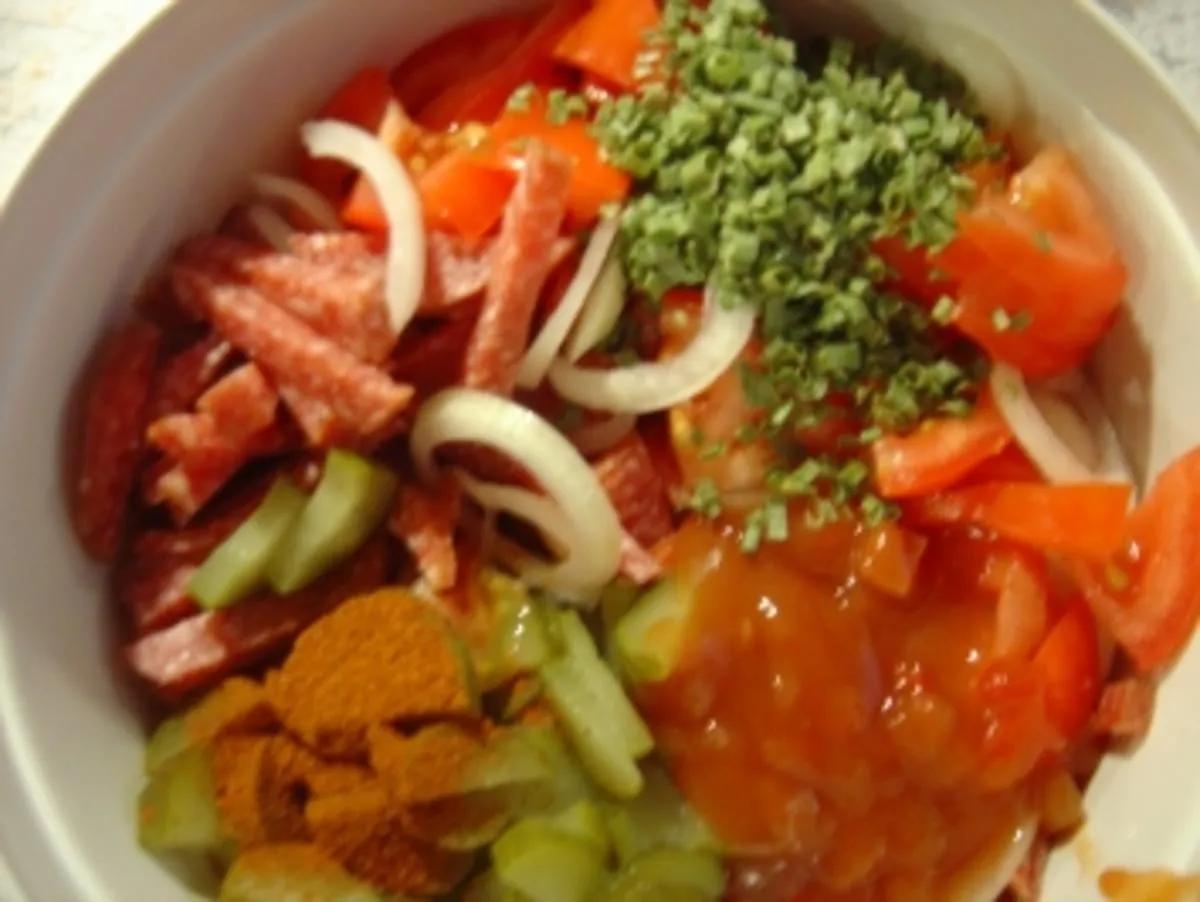 Ungarischer Salami-Wurst-Salat, Partysalat - Rezept - kochbar.de