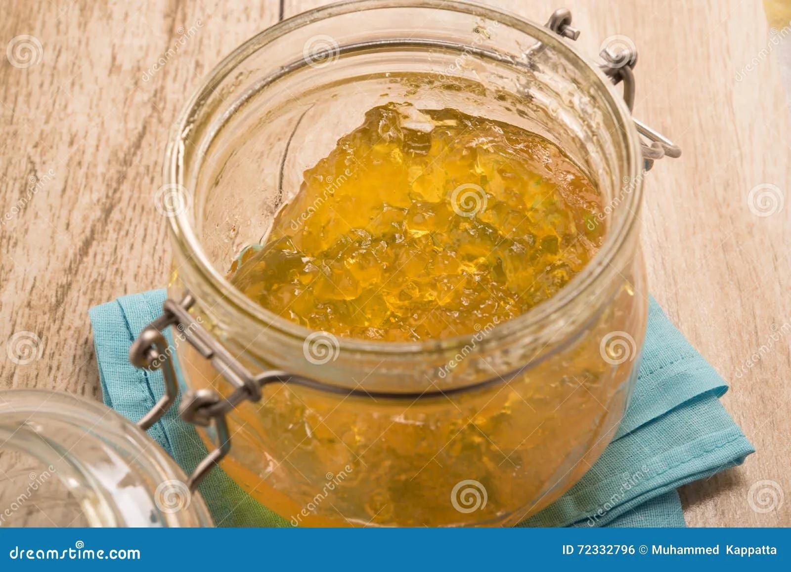 Marmalade Jam in a Glass Bowl. Stock Photo - Image of food, cloth: 72332796