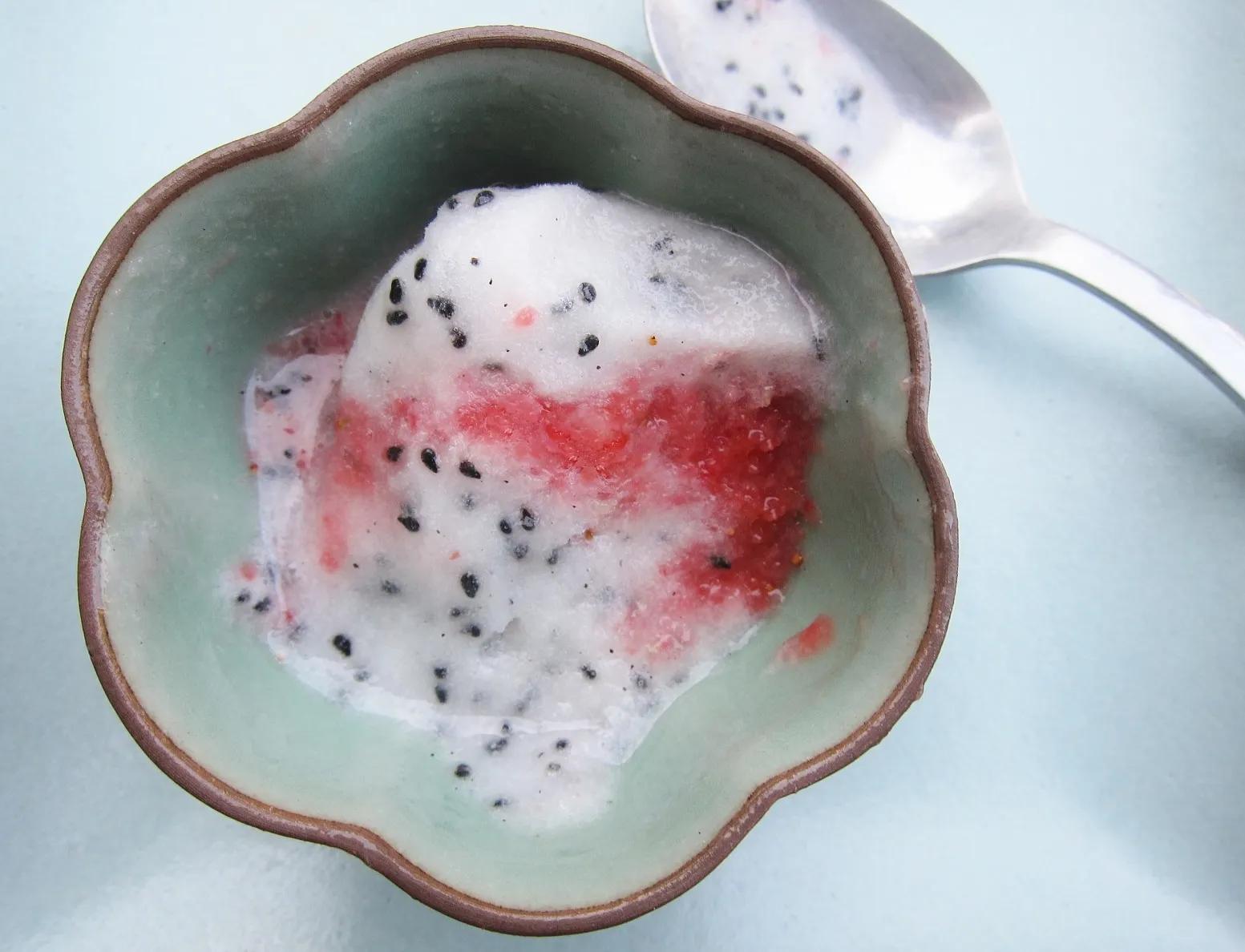 Dragon Fruit Sherbet with Lemongrass and Strawberry | butter, sugar ...
