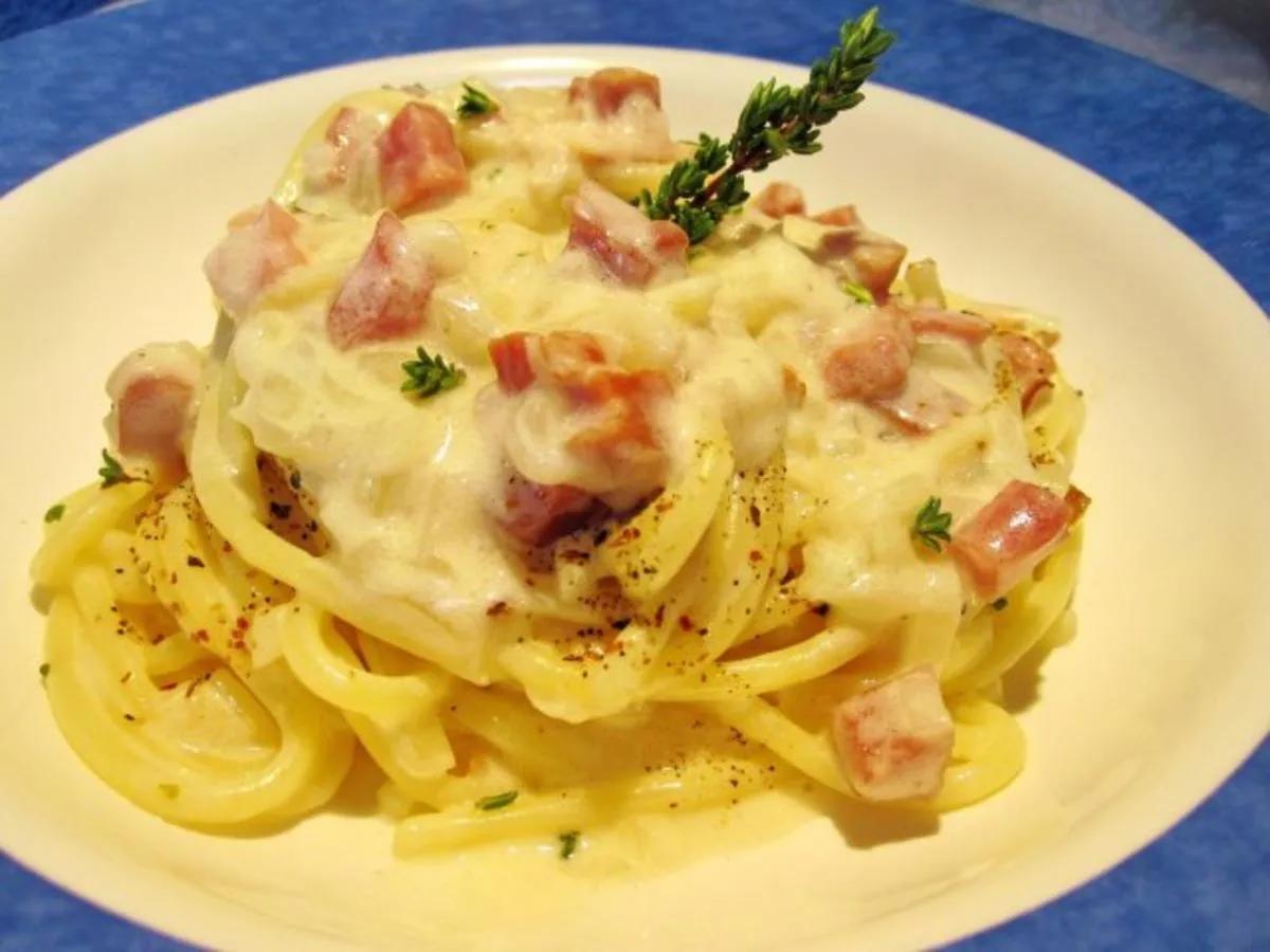 Spaghetti Carbonara ohne Ei Rezepte - kochbar.de