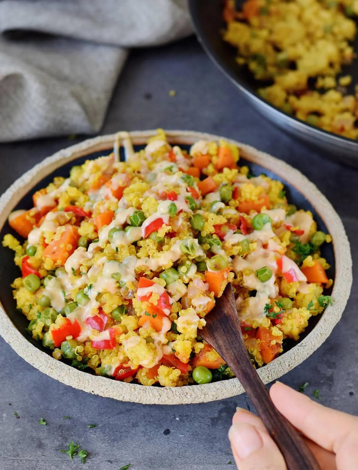 This veggie-packed quinoa pilaf is naturally gluten-free, nutrient ...