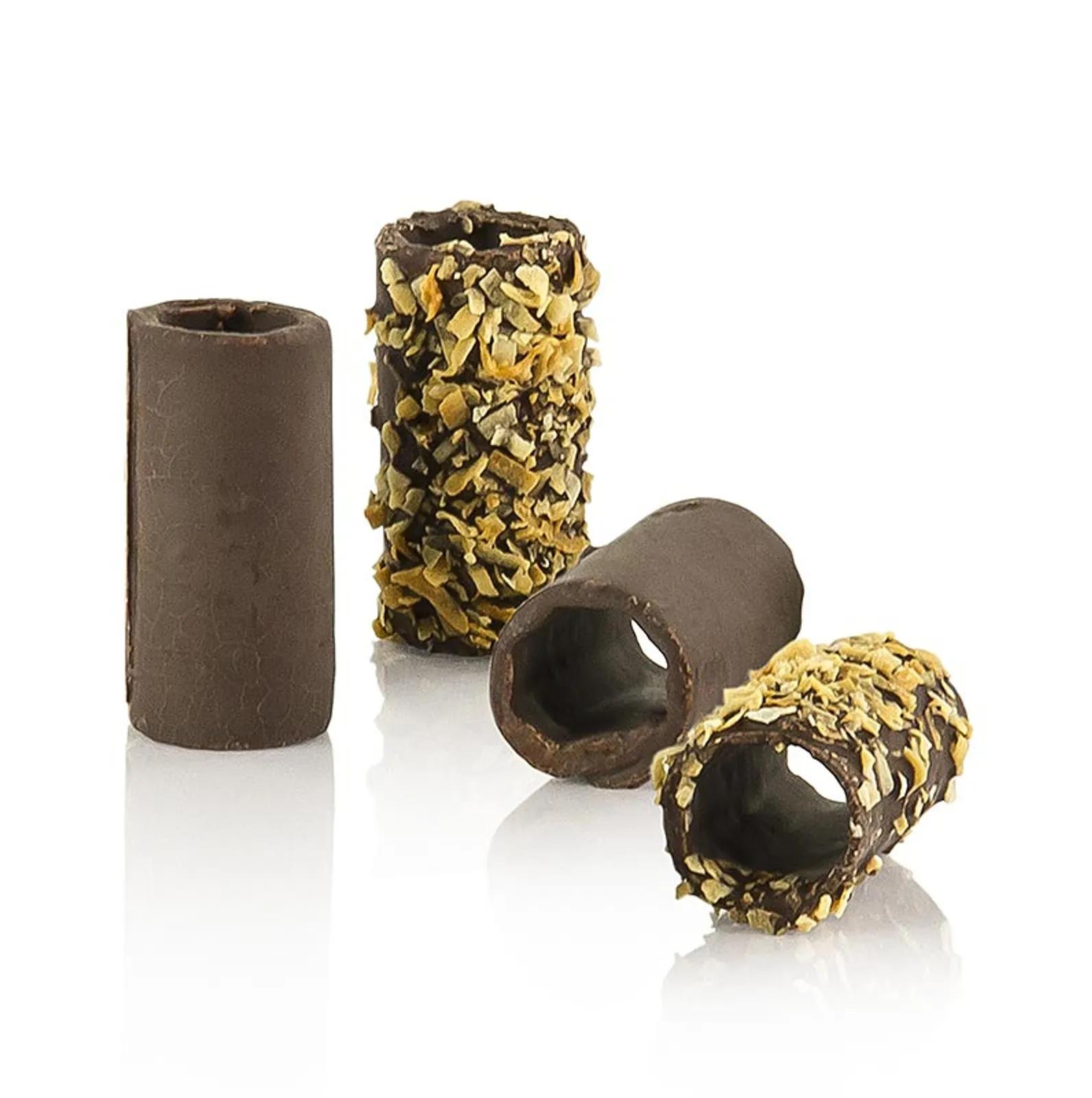 Mini Schokoladen und Kokos Canneloni, Zartbitter, 2cm Ø, 5cm lang, Pidy ...