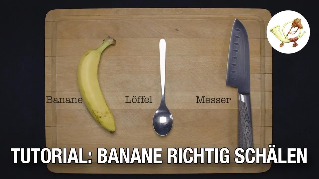Tutorial: Wie man eine Banane richtig schält - YouTube