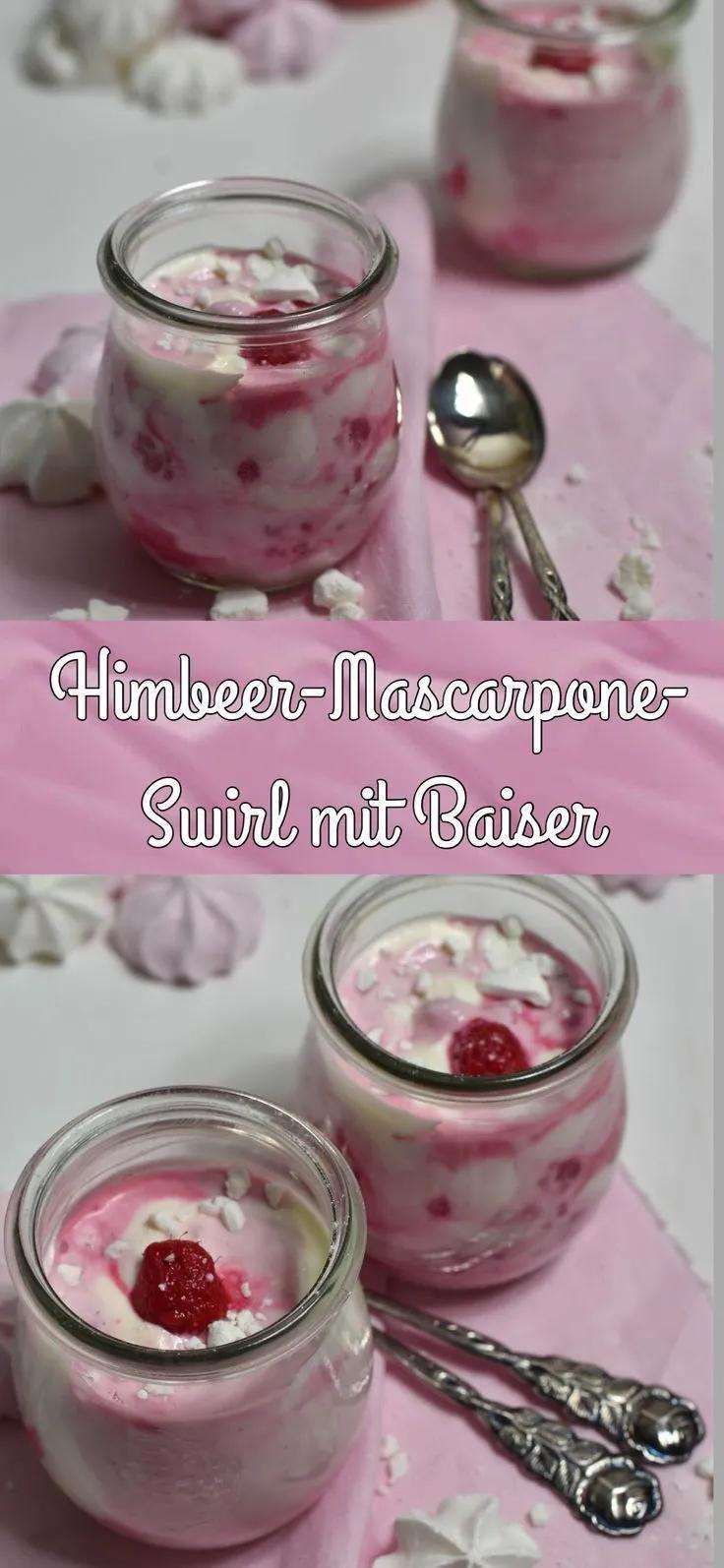 Himbeer-Mascarpone-Swirl mit Baiser | Himbeer mascarpone, Himbeeren ...