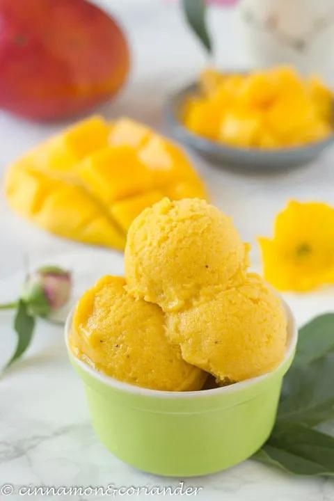 Vegan Mango Nice Cream Recipe (Sugar-free, Gluten-free, Paleo ...