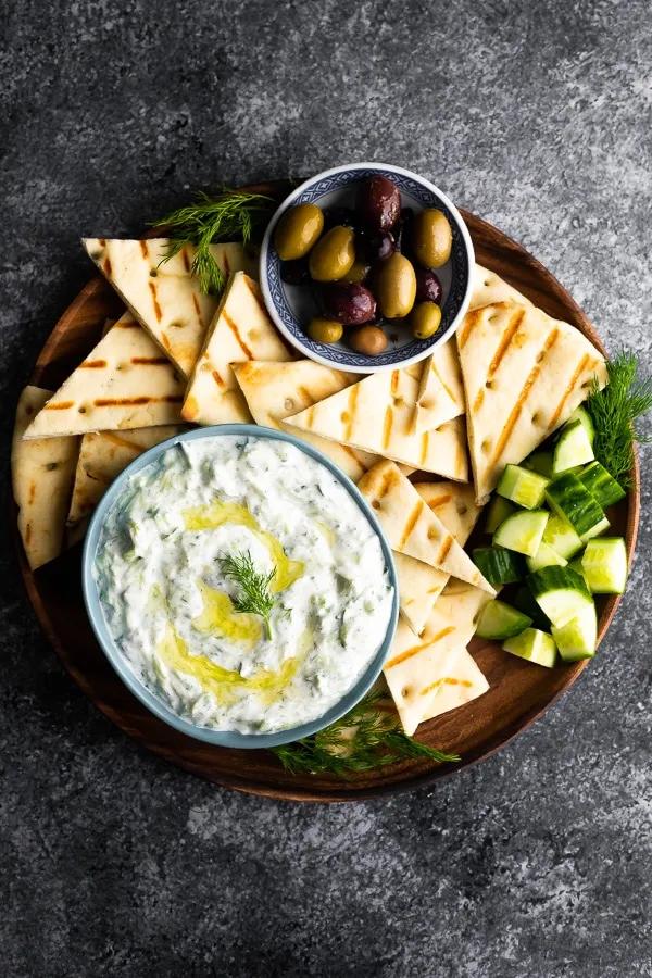 easy party appetizers in 30 minutes or less_ super speedy tzatziki ...