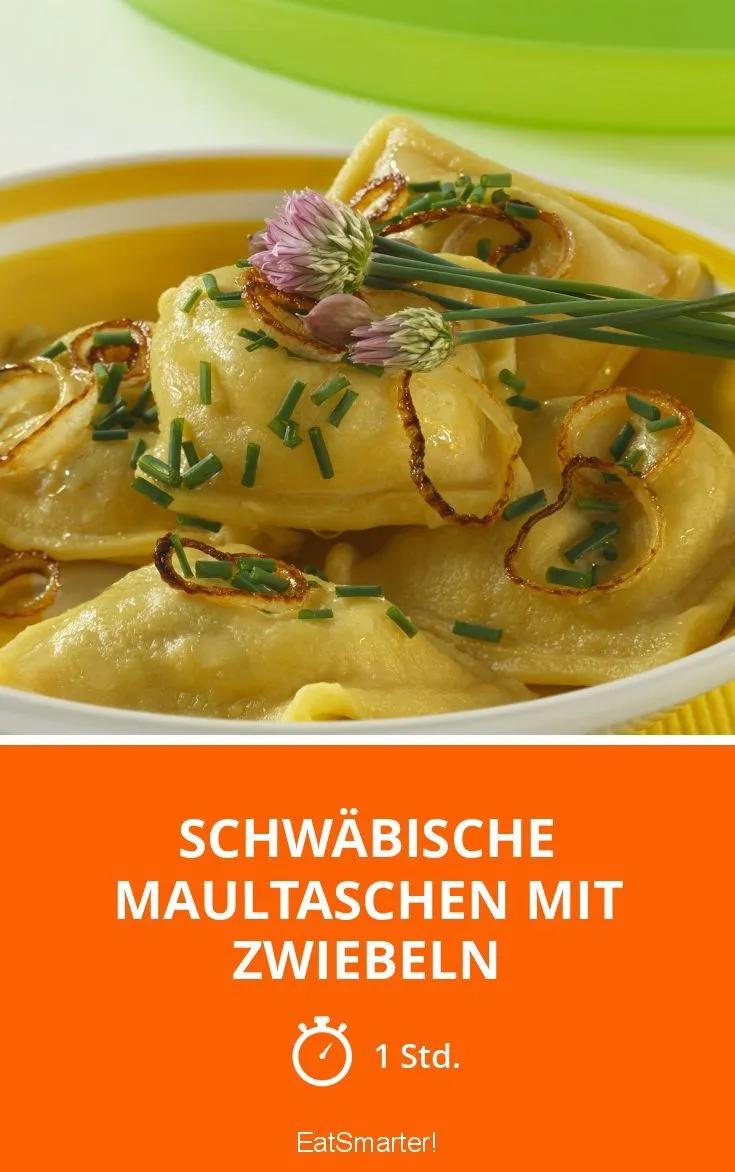Schwäbische Maultaschen mit Zwiebeln | Rezept | Rezepte, Hauptspeise ...