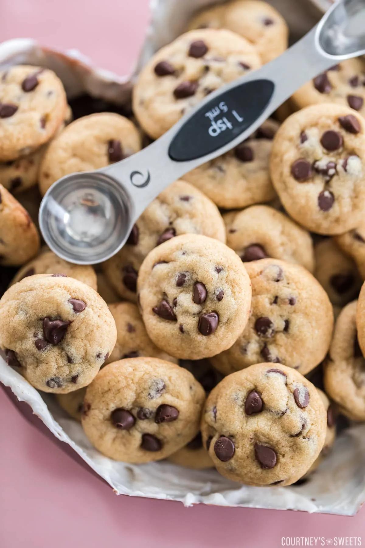 Mini Chocolate Chip Cookies - Courtney&amp;#39;s Sweets