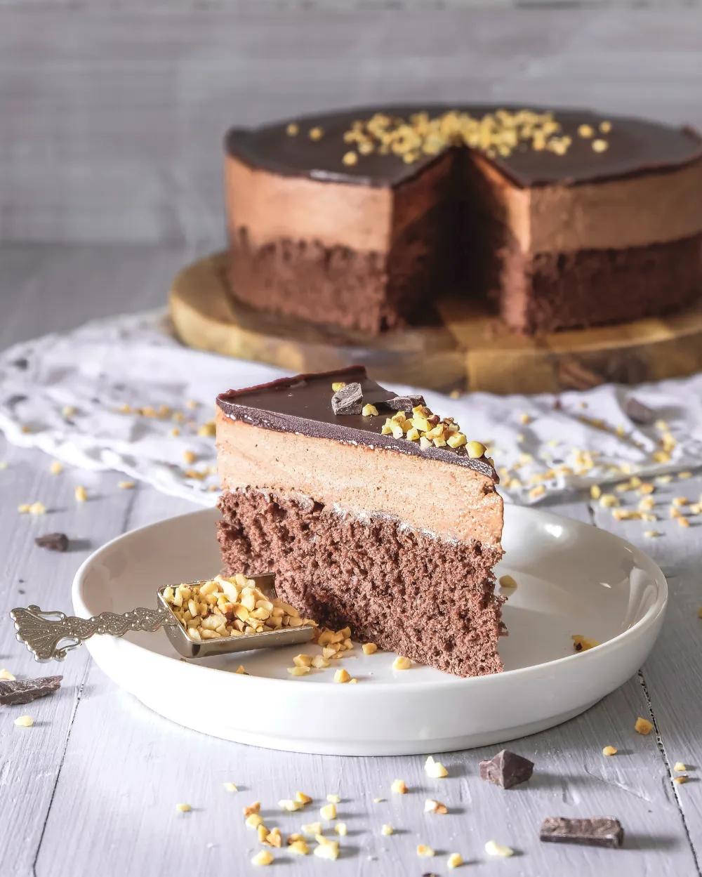 Schokoladen Mousse Kuchen – Torte Doppelte Menge = Normale Größe ...