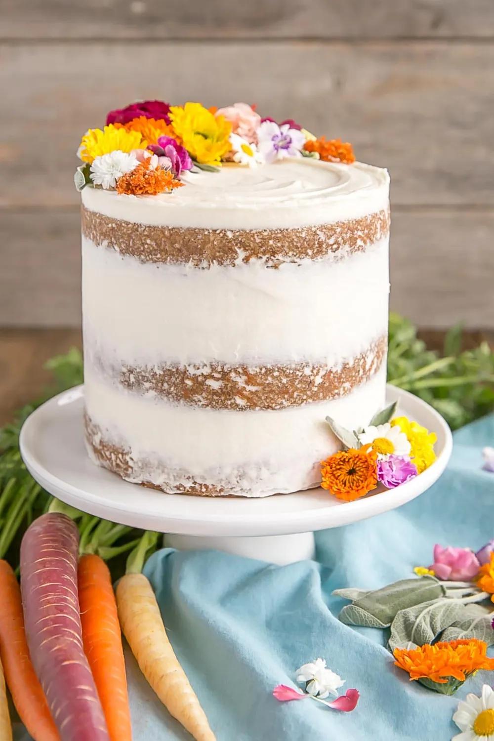 Carrot Cake with Cream Cheese Frosting | Carrot cake recipe, Easy ...