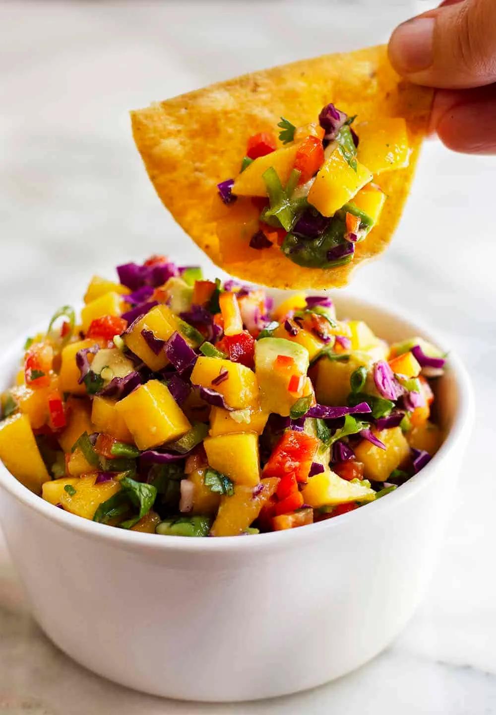 Easy and Delicious Mango Salsa - Pinch and Swirl
