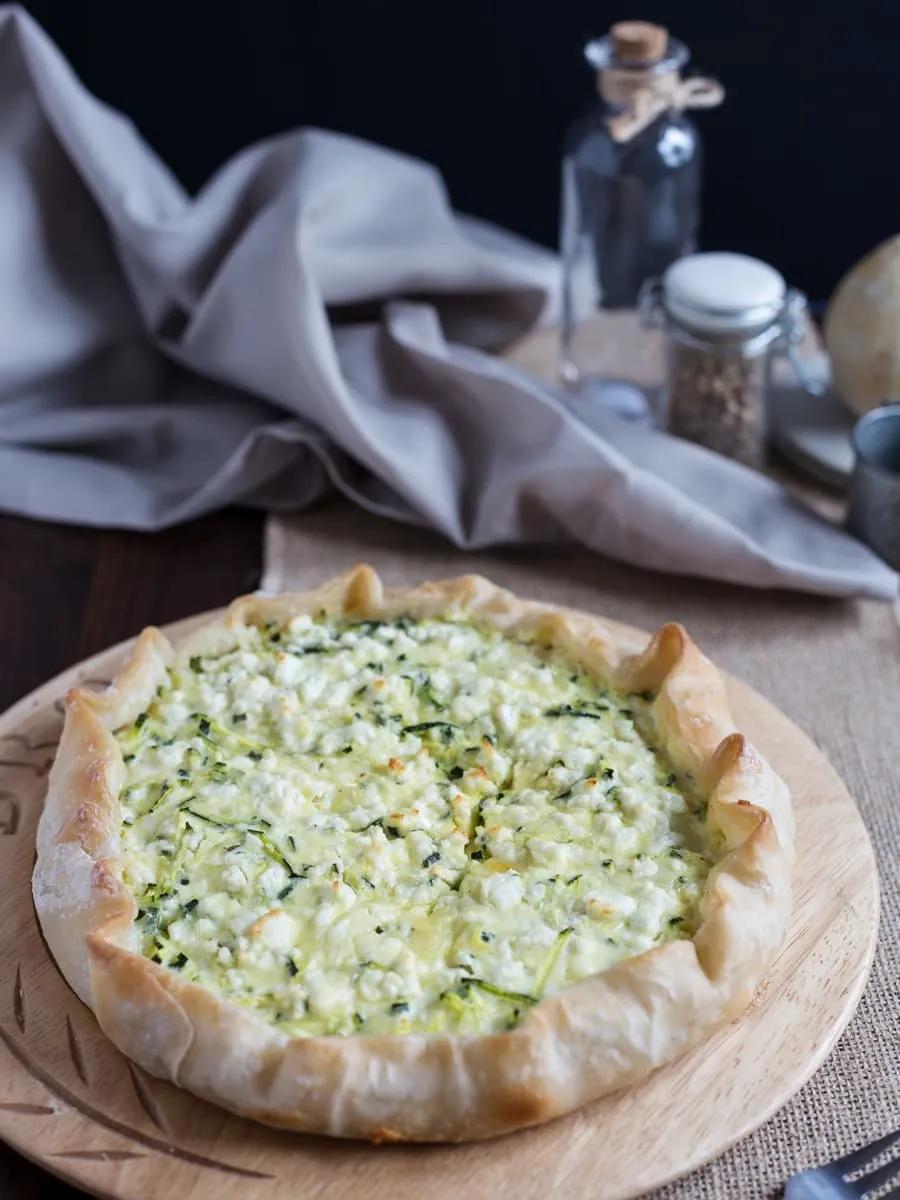 Quiche with zucchini, feta and mint • Electric Blue Food - Kitchen ...