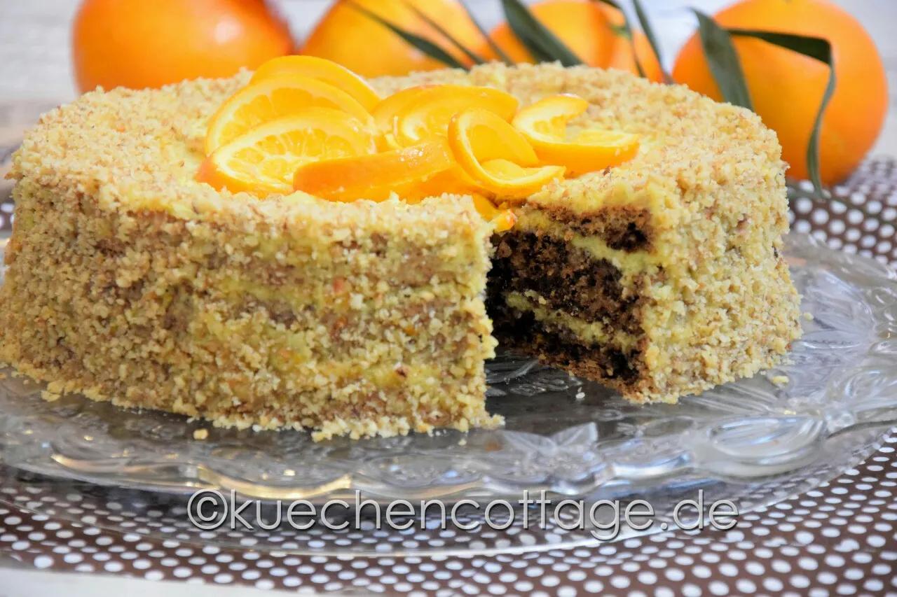 Orangen-Walnuss-Torte | unglaublich saftig | Küchencottage
