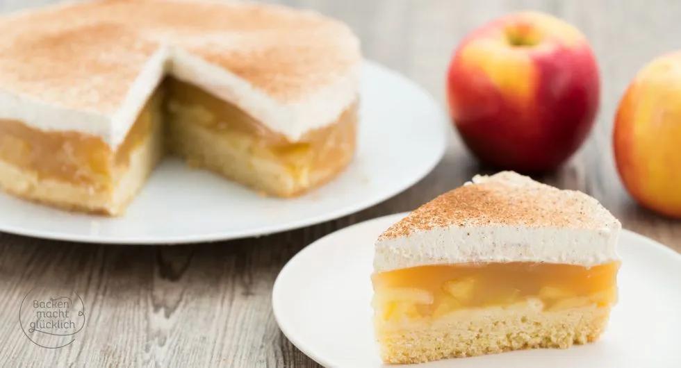 Apfel-Sahne-Torte mit Pudding | Rezept | Apfeltorte, Apfel sahne torte ...