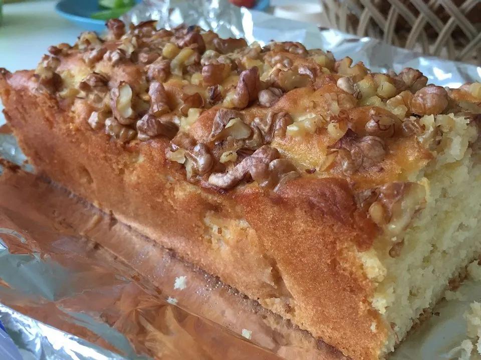 Blitz-Apfel-Walnusskuchen von missiszared| Chefkoch