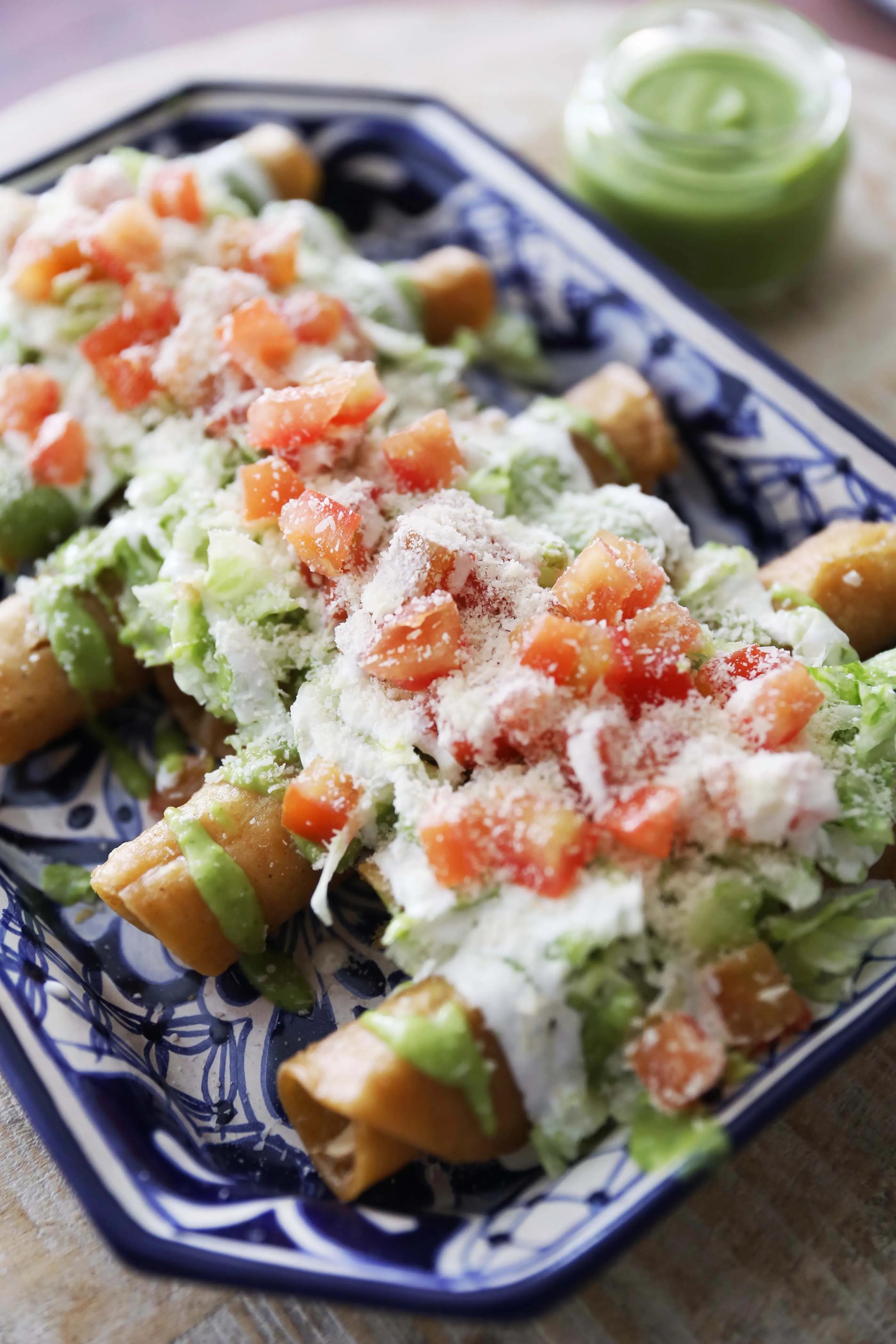 Flautas de Pollo | Mexican food recipes, Food network recipes, Mexican ...