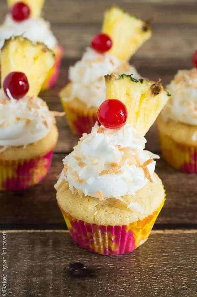 Pina Colada Cupcakes | Baked by an Introvert®