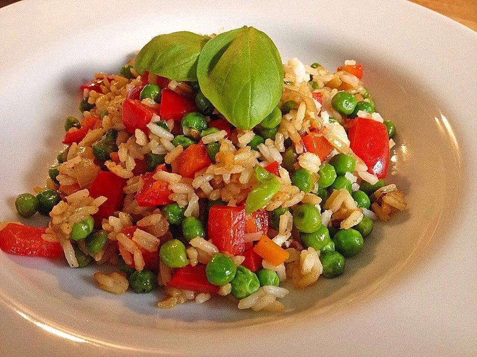 Vegetarische Reis-Gemüsepfanne| Chefkoch