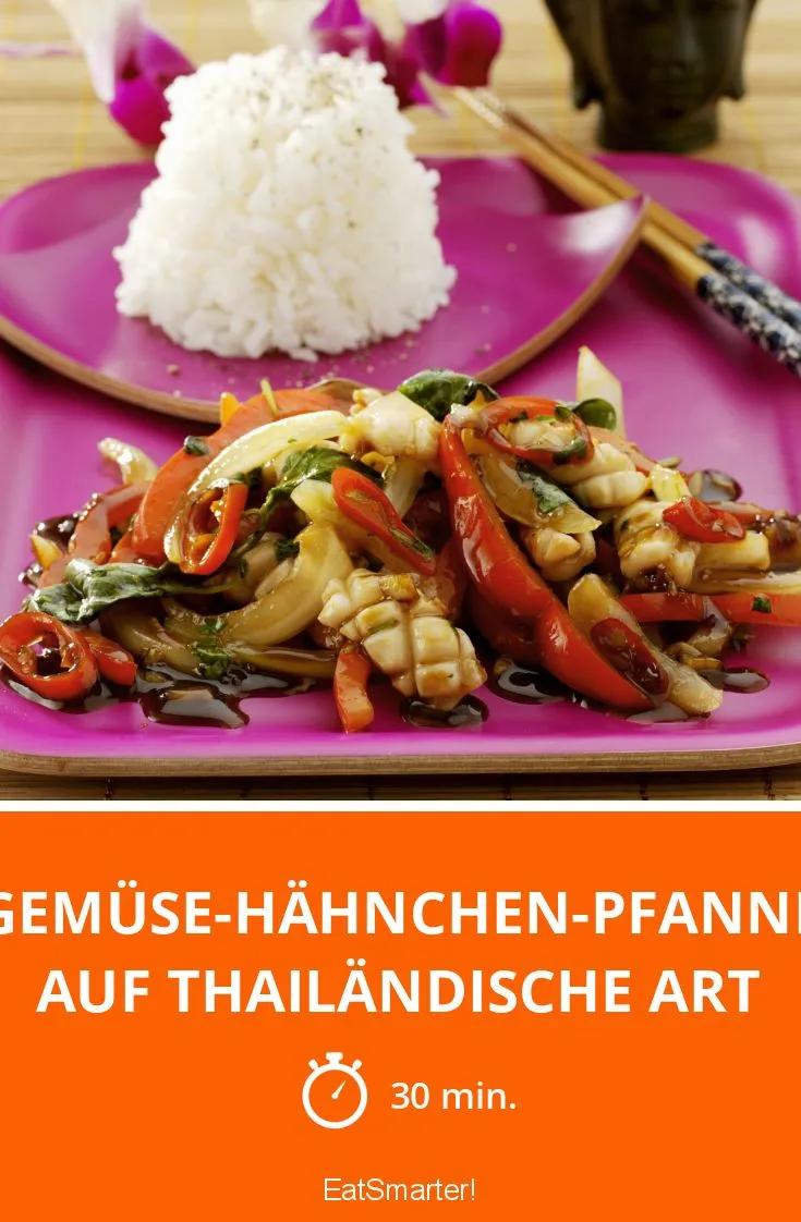 Gemüse-Hähnchen-Pfanne auf thailändische Art Rezept | EAT SMARTER
