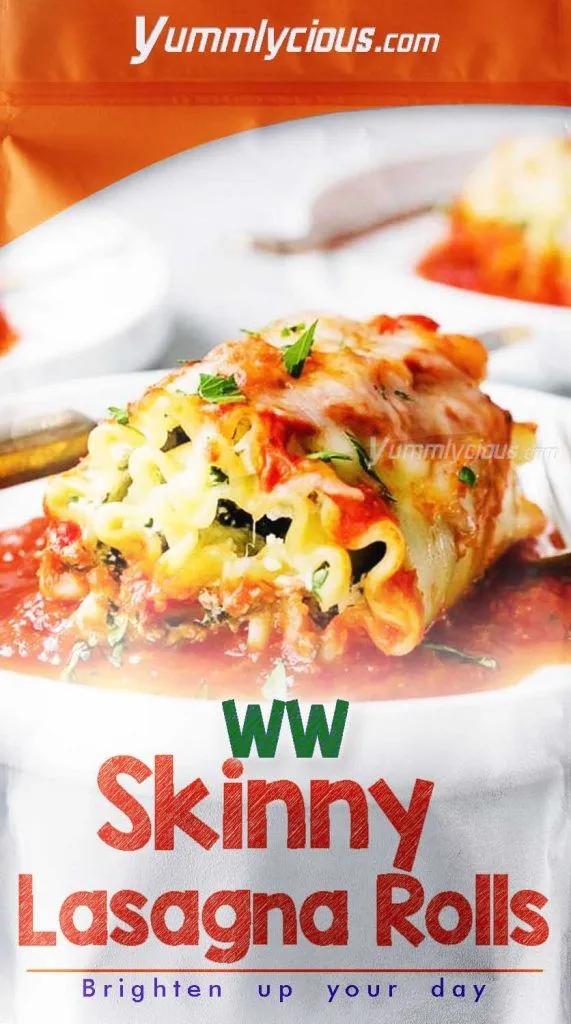 Weight Watcher&amp;#39;s Skinny Lasagna Rolls in 2020 | Skinny lasagna, Lasagna ...