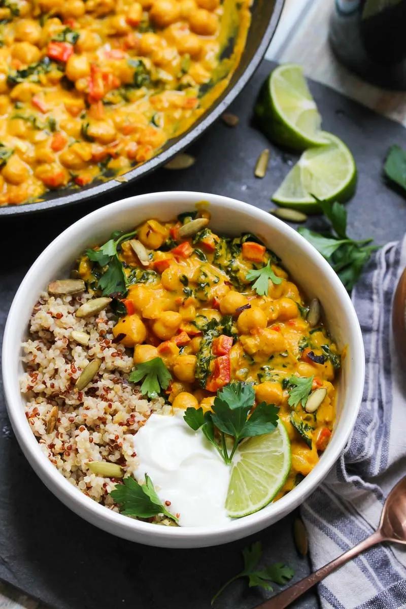 30 Minute Vegan Chickpea Curry - Dishing Out Health