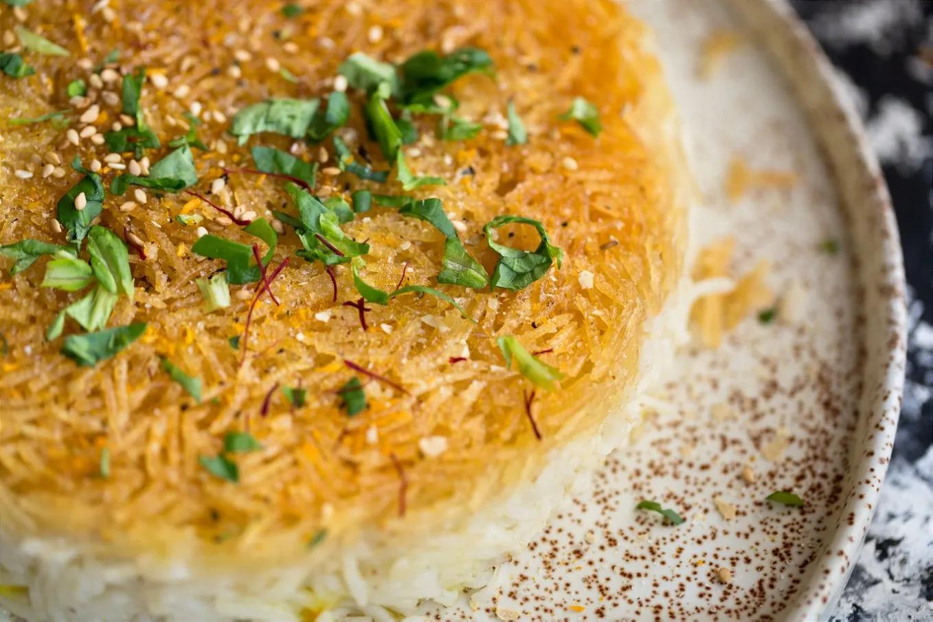 Rezept für Persischer Safran Reis mit Tahdig Kruste