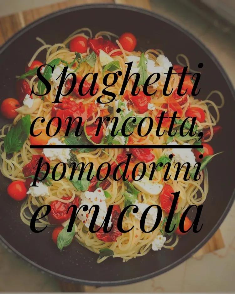 Spaghetti mit Ricotta, Tomaten und Rucola - Kochhochgenuss