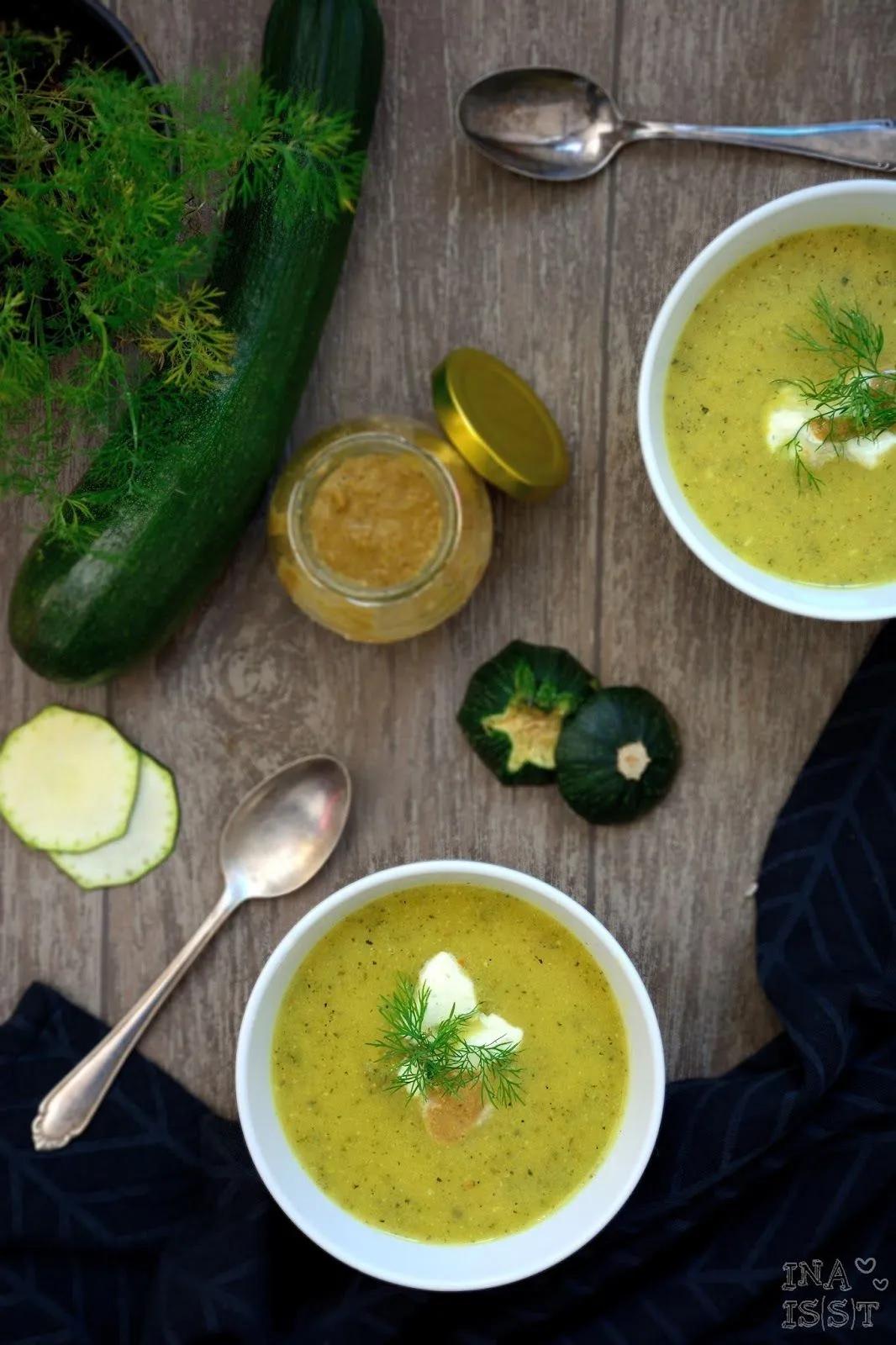 Zucchini-Senf-Suppe mit Dill / Zucchini soup with mustard and dill ...