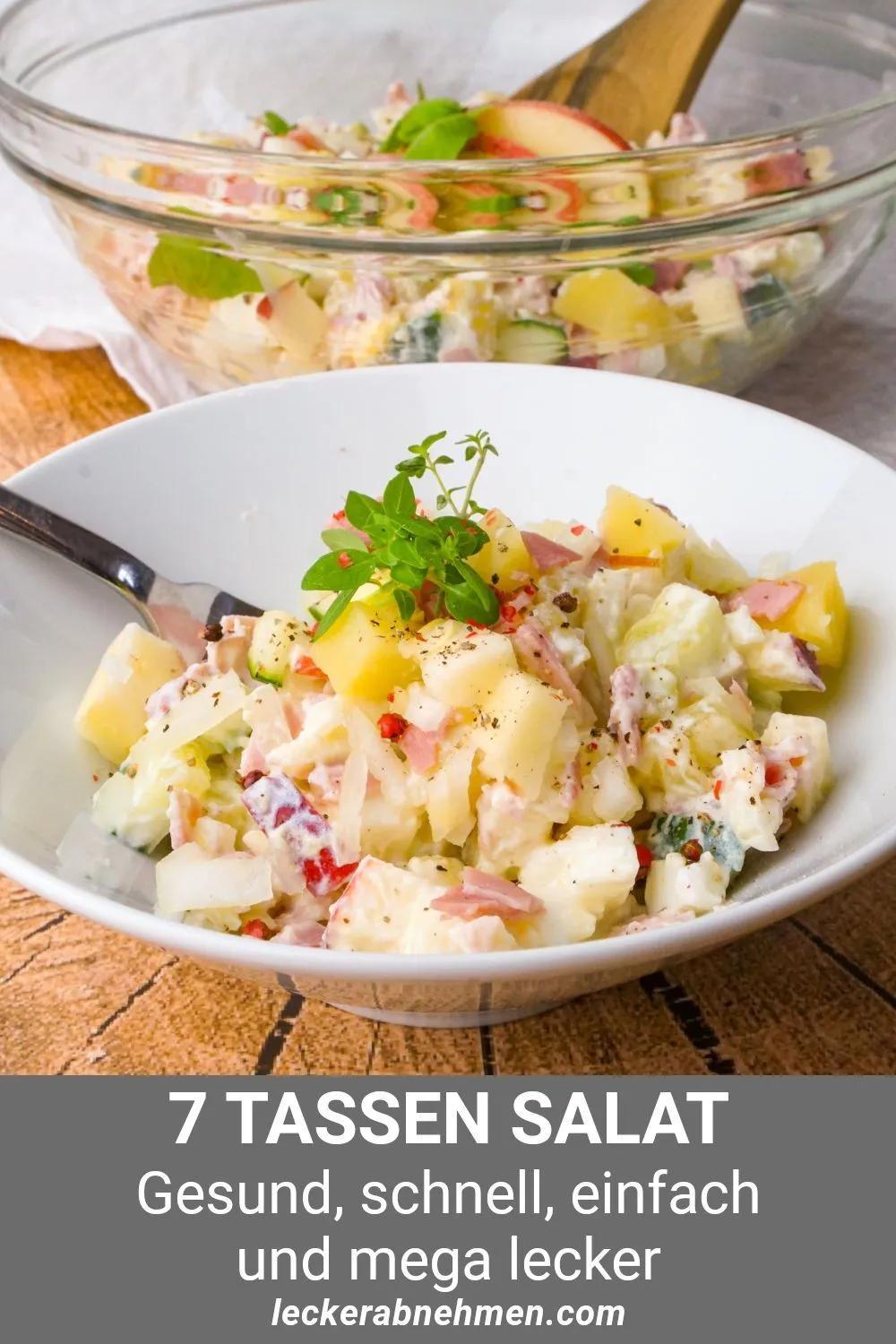 7 Tassen Fitness Salat Gesundes und einfaches Salat Rezept zum Abnehmen ...