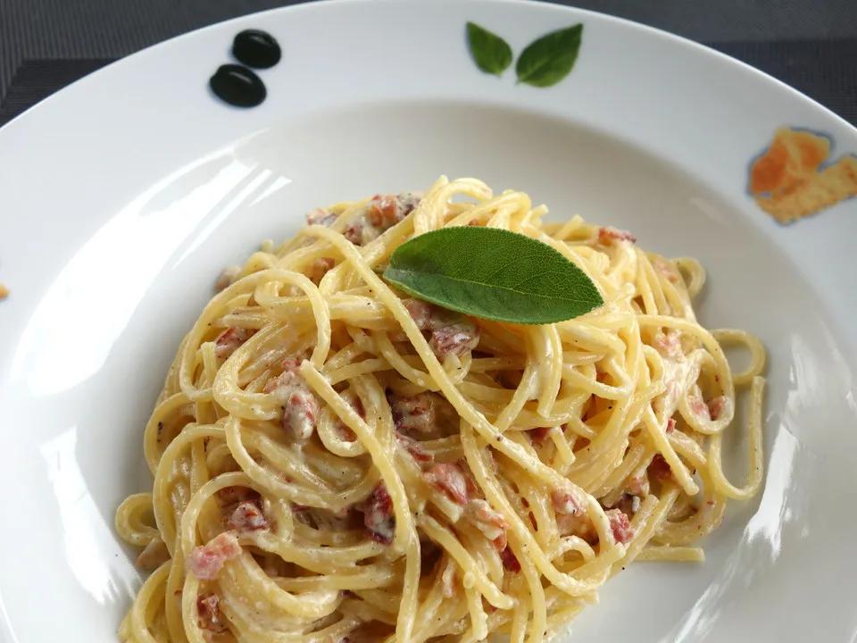Spaghetti Carbonara ohne Ei von Tessa969 | Chefkoch