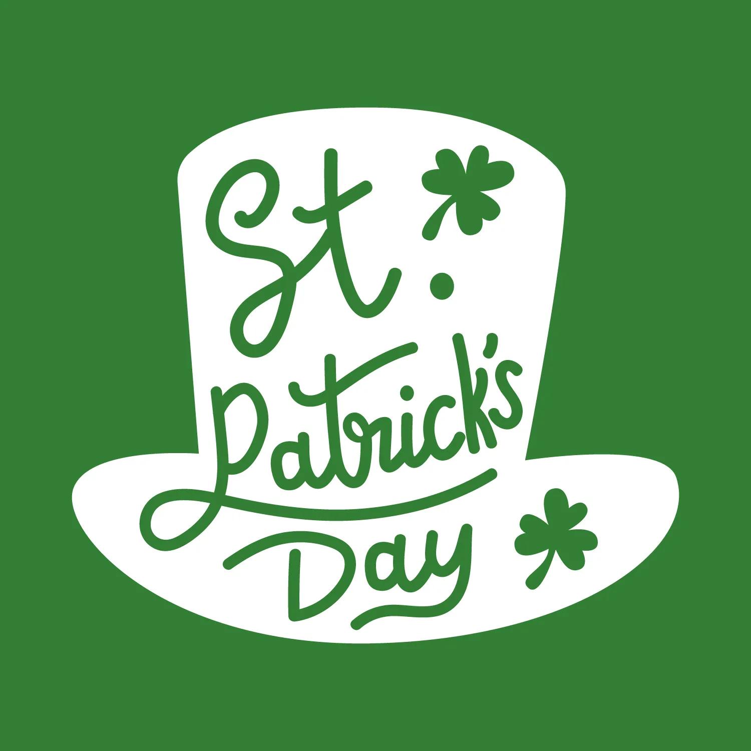 St Patrick&amp;#39;s Day Vinyl Wall Art Decal - St Patrick&amp;#39;s Day Hat Only - 20 ...