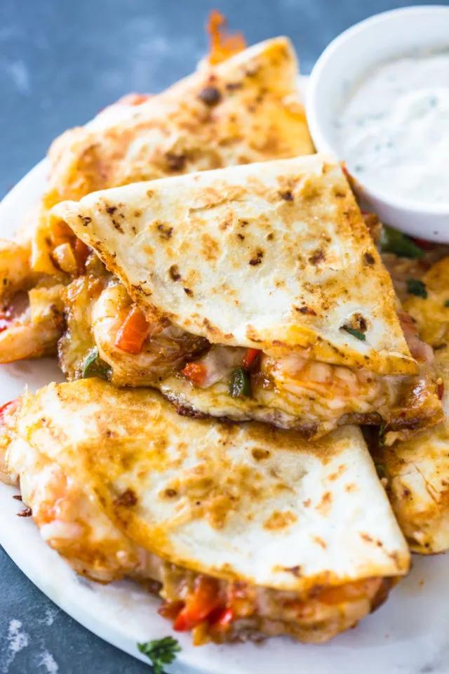 The Best Shrimp Quesadillas | Gimme Delicious