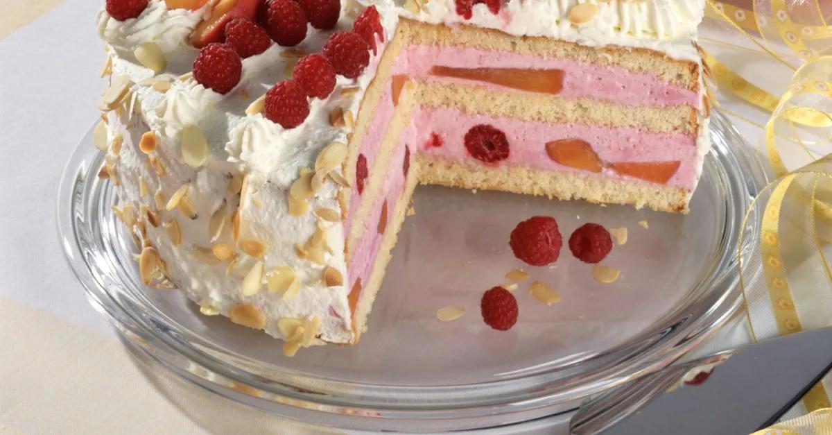 Pfirsich-Himbeer-Torte Rezept | EAT SMARTER