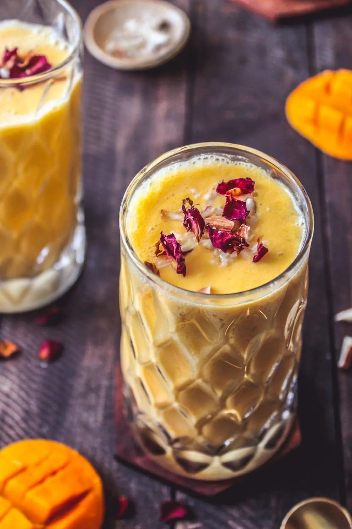 Mango Lassi Traditional Indian Yogurt Drink - Cooking The Globe