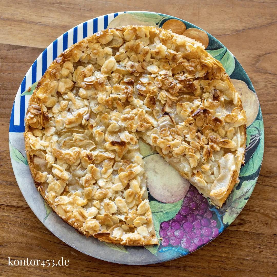 Apfelkuchen mit Butter-Mandel-Guss - Rezeptefundus