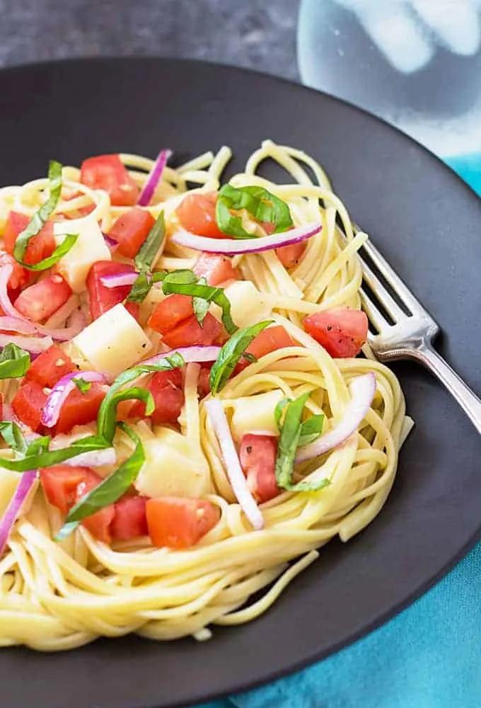 Marinated Tomato and Mozzarella Pasta | The Blond Cook